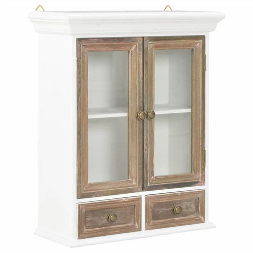 Wall Cabinet White 49x22x59 Cm Solid Wood, Wall Cabinet White Wood