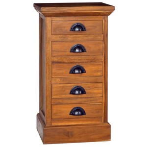 5Drawer Cabinet 35x30x60 cm Solid Teak Wood