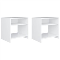 Bedside Cabinets 2 pcs White 40x30x40 cm Chipboard