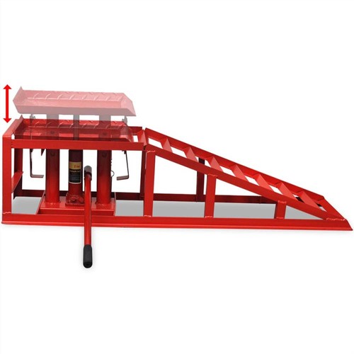 Car Repair Ramps 2 pcs Red Steel
