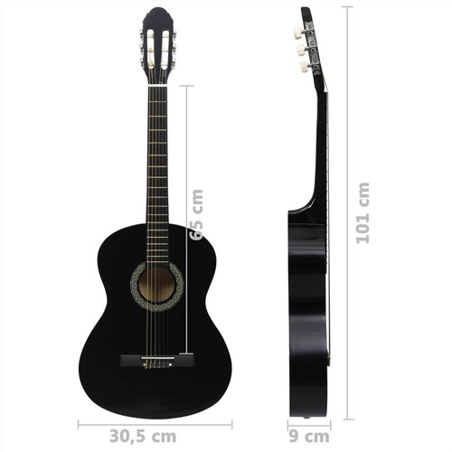 Ishos Classical Edition 4本セット黒　ブラック Classical Guitar for Beginner Black 4/4 39
