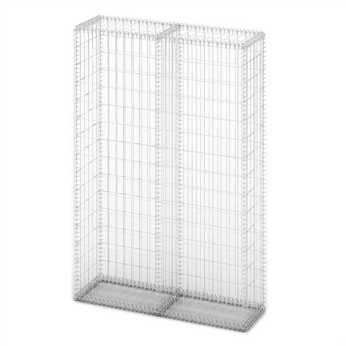 Gabion Basket with Lids Galvanised Wire 150 x 100 x 30 cm