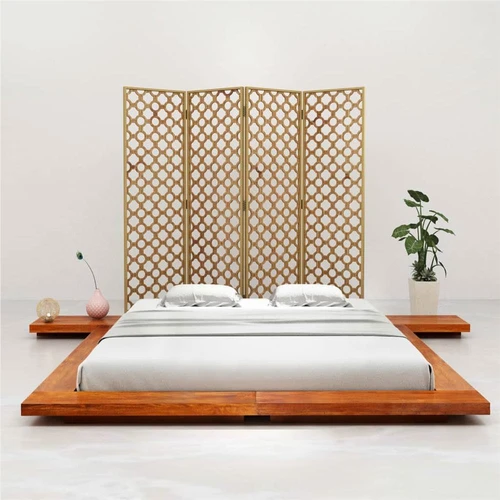 Raad gebonden park Japanese Futon Bed Frame Solid Acacia Wood 180x200 cm