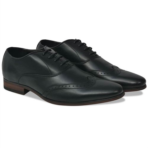 black suedette lace up brogues