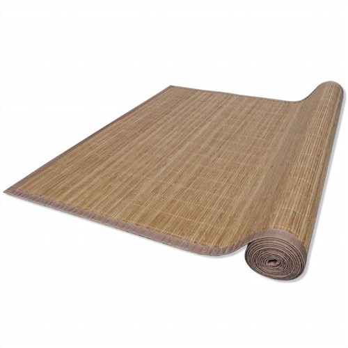 Rechteckiger brauner Bambus-Teppich 80 x 200 cm