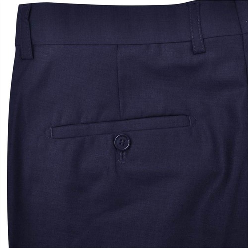Three Piece Men's Business Suit Size 54 Navy Blue