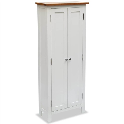 Media Storage Cabinet 50x22x122 cm Solid Oak Wood