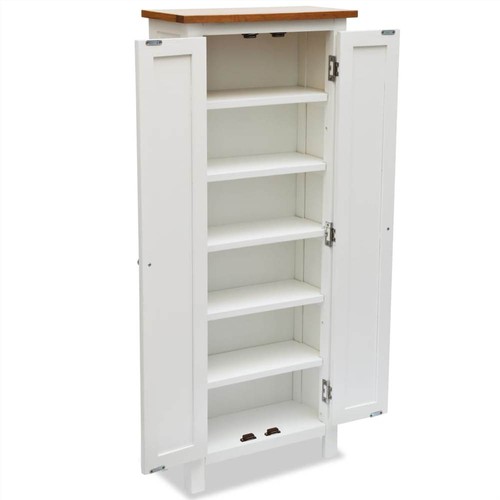 Media Storage Cabinet 50x22x122 cm Solid Oak Wood