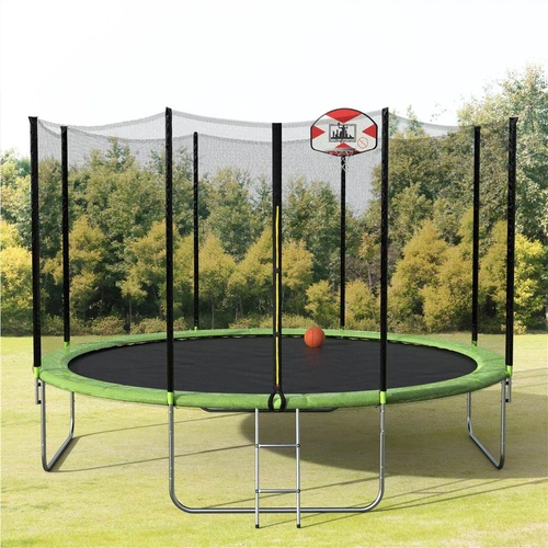 14 foot trampoline 2025 with basketball hoop