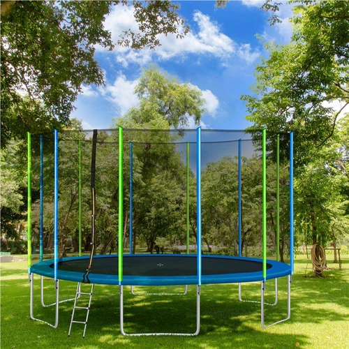 16 ft clearance trampoline with enclosure