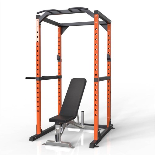 Light Commercial Power Rack Power Cage Orange and Black