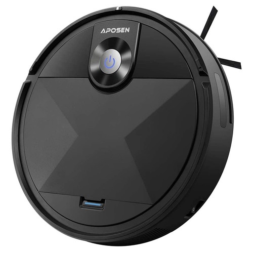APOSEN A200 Robot Vacuum Cleaner Integrated Sweeping and Mopping 6D Anti-collision Infrared Sensor for Pet Hair - Black