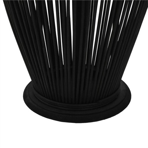 Hängender Kerzenhalter aus Bambus, Schwarz, 95 cm