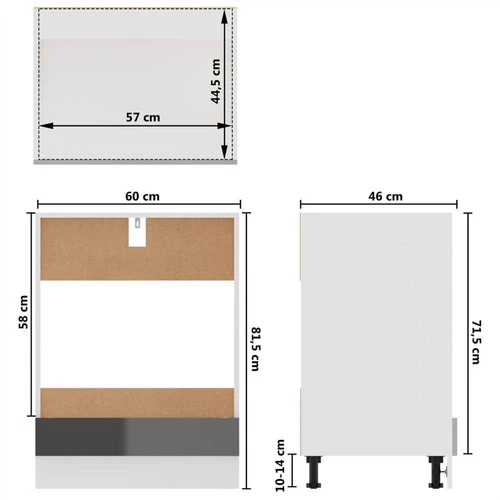 Tall cabinet (58 cm) available in 4 colors