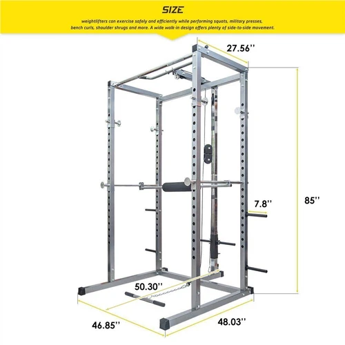 Merax Fitness Power Rack Silver