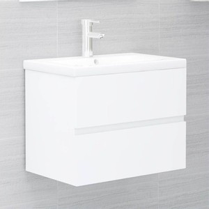 Sink Cabinet White 60x385x45 cm Chipboard