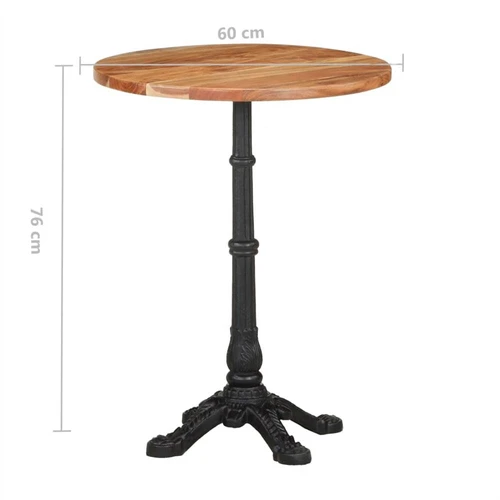 Bistro Table Ø60x76 cm Solid Acacia Wood