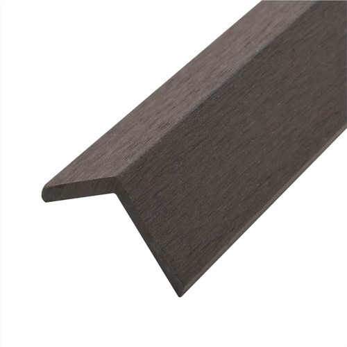 5 pcs Decking Angle Trims WPC 170 cm Dark Brown