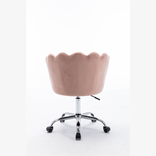 COOLMORE Velvet Swivel Shell Chair Pink