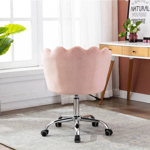 Pink shell swivel outlet chair