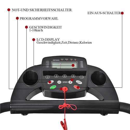 Electric Treadmill Foldable Fitness Machine With LCD Display