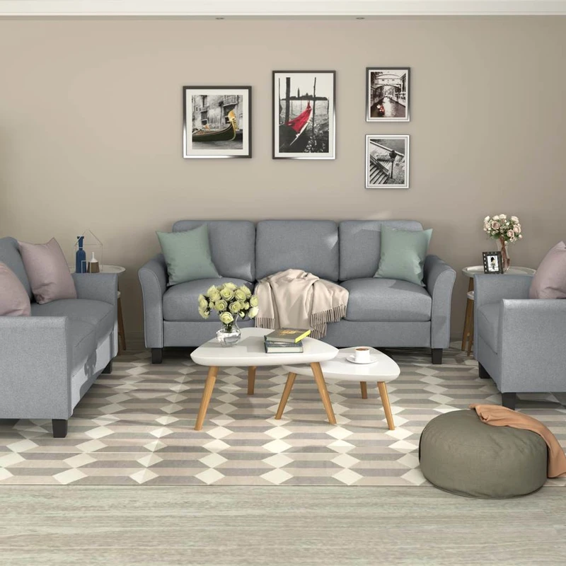 3 and 2 grey sofa discount