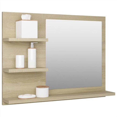 Badezimmerspiegel Sonoma-Eiche 60x10,5x45 cm Spanplatte