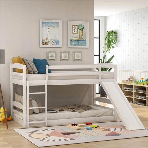 White bunk outlet bed frame