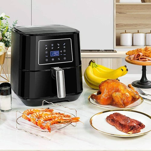 Bear Smart Air Fryer 7 Cooking Presets LED Touch Control Black