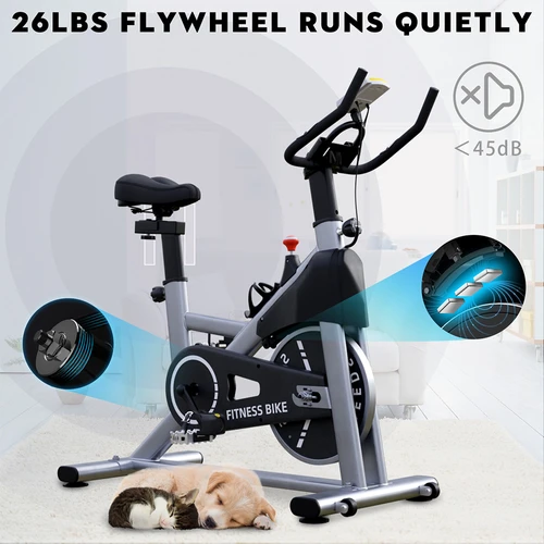 Hapichil SB001 B Spinning Bike Magnetic Resistance Silver