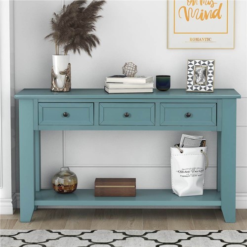 Modern Style Wooden Console Table, Green Entryway Table