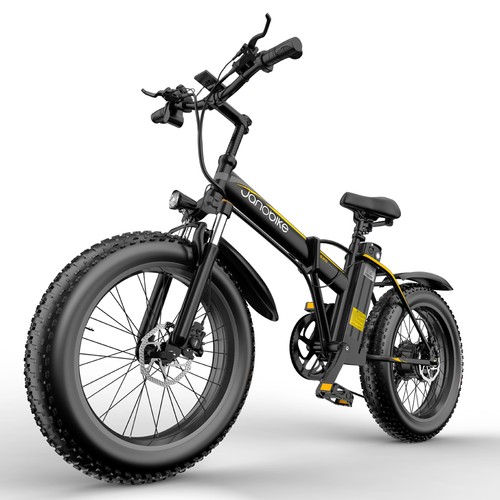 JANOBIKE E20 Fat Tire Electric Folding Mountain Bike 1000W B...