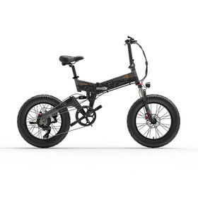 Skladací elektrický bicykel BEZIOR XF200, motor 20 x 4.0 palca 15 Ah, 1000 W, čierny