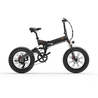 Bezior XF200 Folding Electric Bike 48V 15Ah Battery 1000W Motor 20x4.0 inch Fat Tire Aluminum Alloy Frame Shimano 7-speed Shift Max Speed 40km/h 130KM Power-assisted mileage Range LCD Display IP54 Waterproof - Black