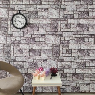 3D Wall Panels with Light Grey Brick Design 10 pcs EPS