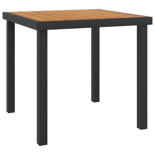 Garden Table Brown 78.5x78.5x74 cm Aluminium and WPC