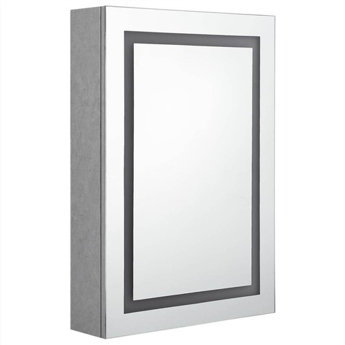LED-Badezimmerspiegelschrank Betongrau 50x13x70 cm