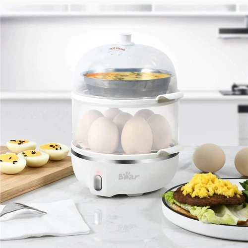 Double Layer Egg Cooker 14 Egg Capacity Hard Boiled Egg Cooker