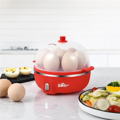 Egg Cooker, Red, 7-Egg Capacity