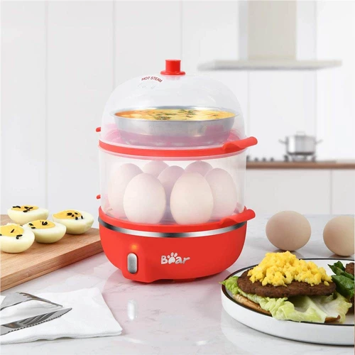 Egg Cooker, Red, 7-Egg Capacity