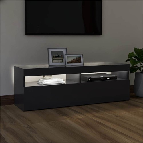 TV-Schrank mit LED-Leuchten Grau 120x35x40 cm