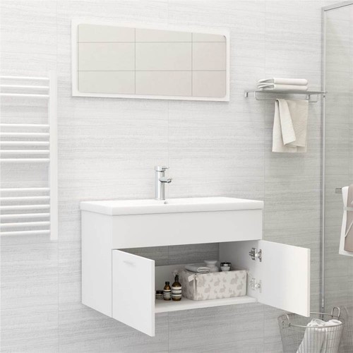 Badezimmermöbel-Set Weiße Spanplatte
