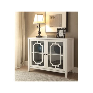ACME Ceara 34 Console Table with 2Layer Storage Shelf White