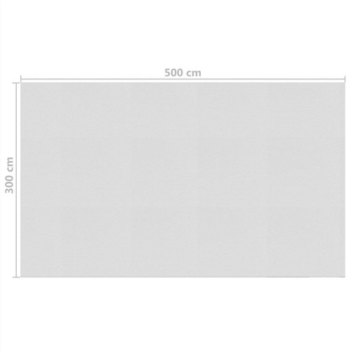 Schwimmende PE Solar Poolfolie 500x300 cm Grau