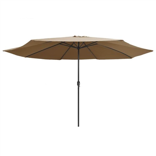 Sonnenschirm für den Außenbereich mit Metallmast 400 cm Taupe