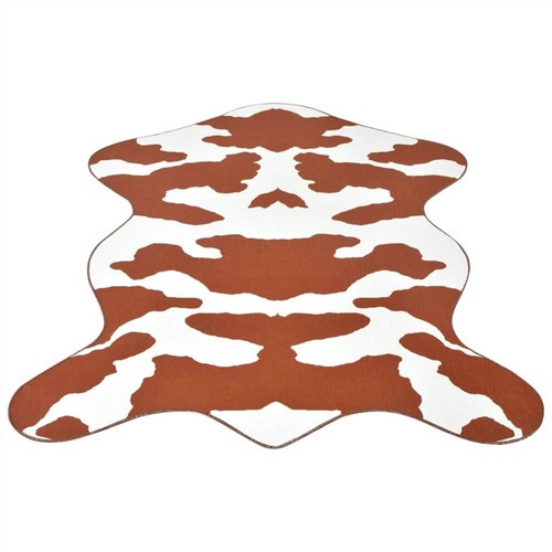 Shaped Rug 70x110 cm Brown Cow Print