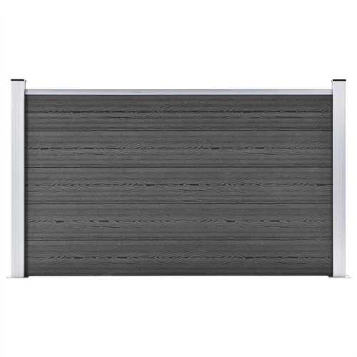 Panneau de clôture WPC 180x105 cm Noir