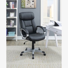 Modern Leisure PU Swivel Chair Height Adjustable Black
