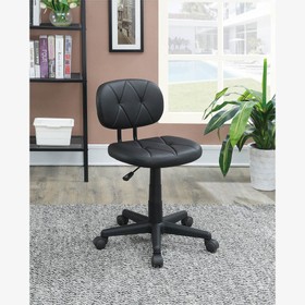 Modern Leisure PU Leather Swivel Chair Height Adjustable Black