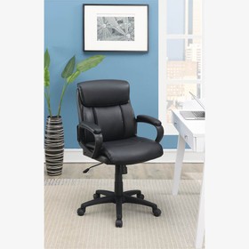 Modern Leisure PU Swivel Chair Height Adjustable Black